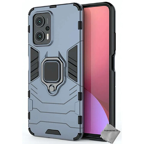 Htdmobiles Coque pour Xiaomi Poco X4 GT 5G - housse etui rigide anti choc + verre trempe - BLEU FONCE