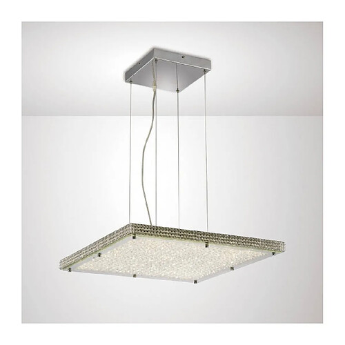 Luminaire Center Suspension Amelia 44W 4400lm LED 4000K Stainless Steel/cristal