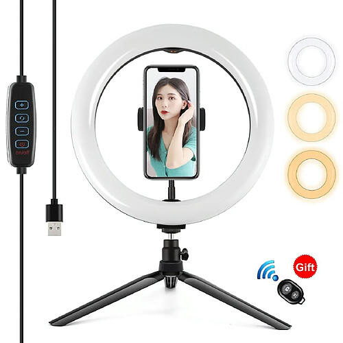 Yonis Ring Light LED 3 Modes Avec Trépied Portable