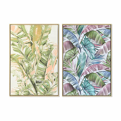 Cadre DKD Home Decor 84 x 4,5 x 123 cm Palmiers Tropical (2 Unités)