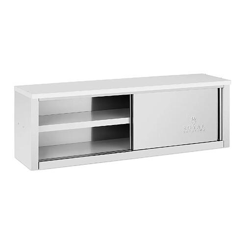 Helloshop26 Armoire murale en inox acier inoxydable armoire murale avec portes coulissantes armoire murale de cuisine armoire suspendue en inox 1 500 x 400 x 500 mm capacité de charge de 75 kg 14_0005004