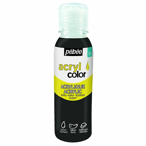 Pebeo Peinture acrylique multi-surfaces - Noir - 150 ml