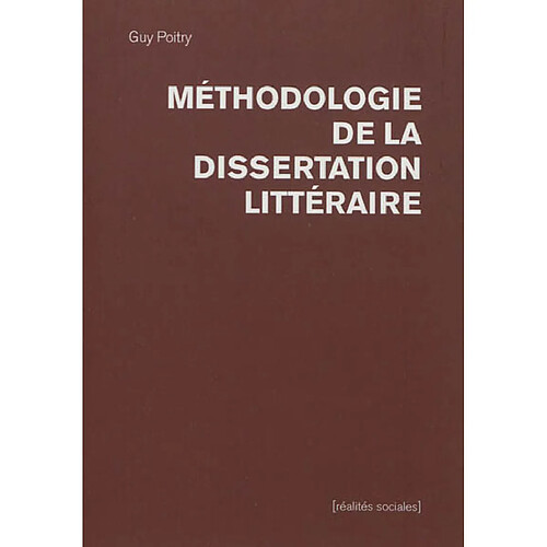 Méthodologie de la dissertation littéraire · Occasion