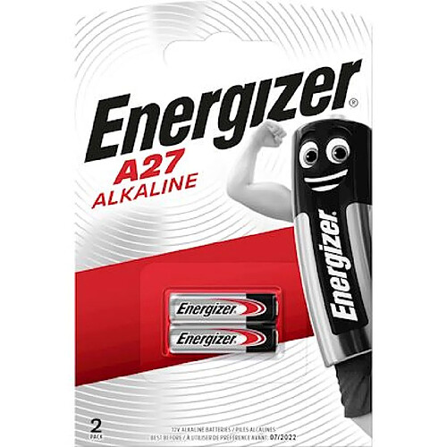 pile alcaline mini - energizer - a27 - 12 volts - blister de 2