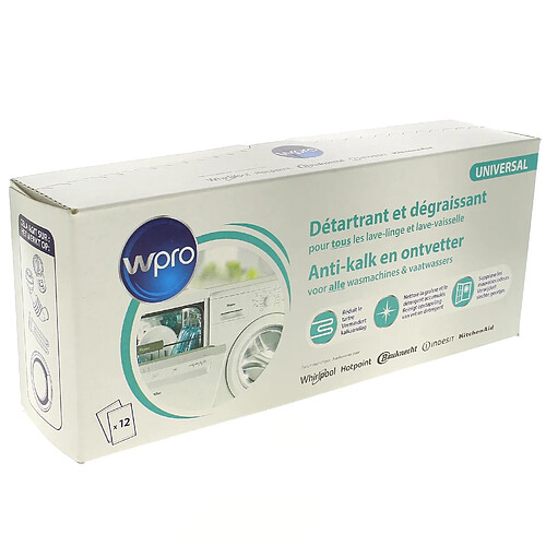 Wpro Detartrant 12 doses, 484000008801 pour Lave-linge