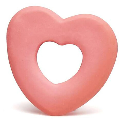 Anneau de dentition coeur en caoutchouc naturel - LANCO TOYS