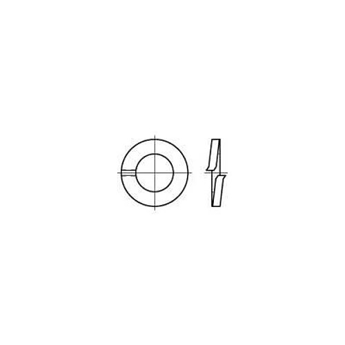 Rondelle Grower TOOLCRAFT 105666 DIN 127 100 pc(s) Acier à ressort étamé par galvanisation Ø intérieur: 4.1 mm Ø extérie