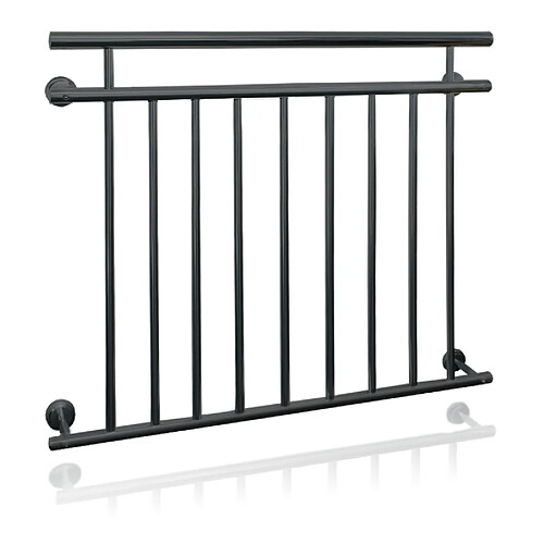 Ecd Germany Garde-corps balcon à la francaise appui rambarde anthracite en acier 90 x 128 cm