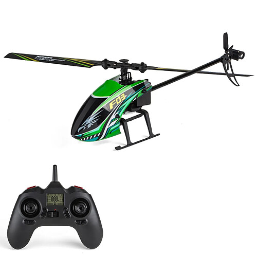 Universal F03 RC Helicopter 4CH Flybarless Height Hold Helicopter(Le noir)