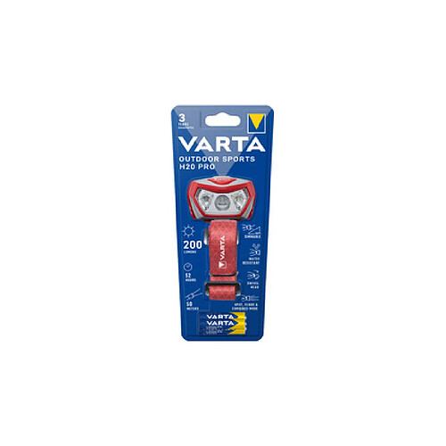 VARTA Lampe frontale LED 'Outdoor Sports H20 Pro',rouge/gris ()