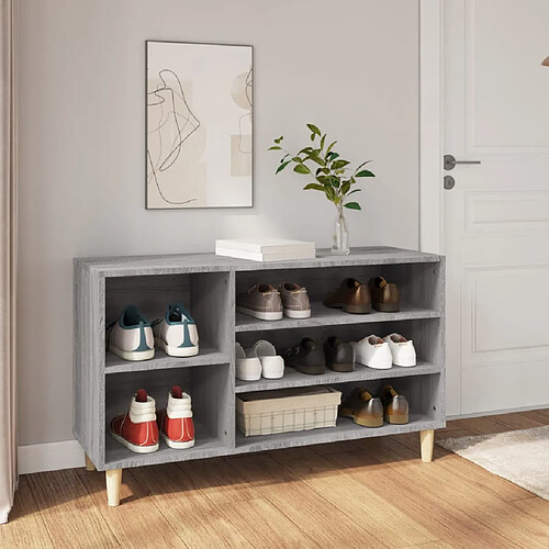 vidaXL Armoire à chaussures Sonoma gris 102x36x60 cm Bois d'ingénierie