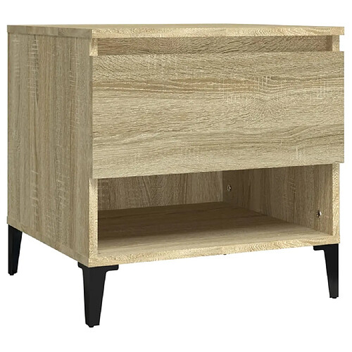 Maison Chic Table d'appoint | Table Basse Chêne sonoma 50x46x50 cm Bois d'ingénierie -GKD24515