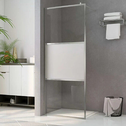 vidaXL Paroi de douche à l'italienne à verre ESG demi-dépoli 100x195cm