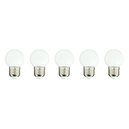 Lumisky Lot de 5 ampoules compatible guirlande PARTY BULB WHITE Blanc Plastique E27