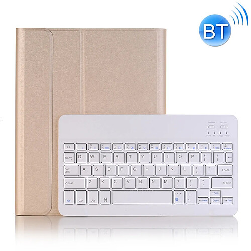 Wewoo A102B pour iPad 10.2 pouces 2019 ultra-mince étui en cuir Bluetooth détachable avec fonction Stand & Pen Slot Or