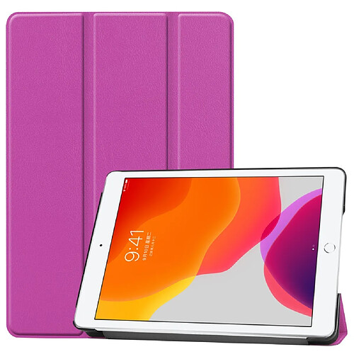 Etui en PU avec support tri-pliure violet pour Apple iPad 10.2 (2019)