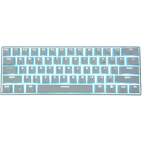 Chrono Clavier RK61 - Clavier Mécanique Blanc, Clavier de Bureau de Jeu pour Téléphones Mobiles et Tablettes, Pièces D'ordinateur(blanc)