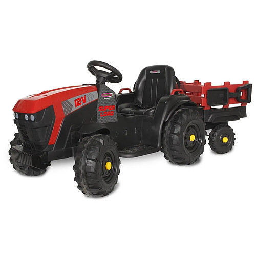 Jamara Ride-on Tracteur Super Load ac Remorque rouge 12V