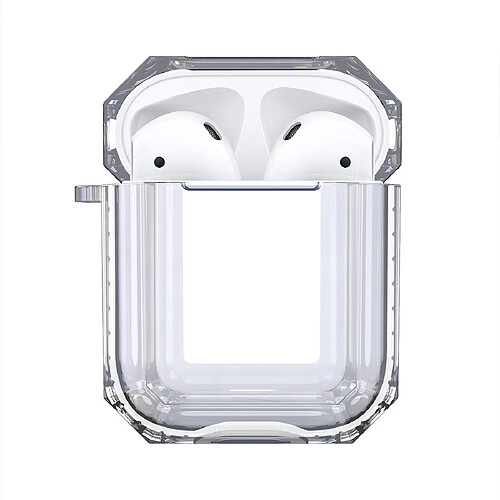 Wewoo Coque Ecouteurs sans fil boîtier de protection TPU transparent pour Apple AirPods 1/2 Blanc