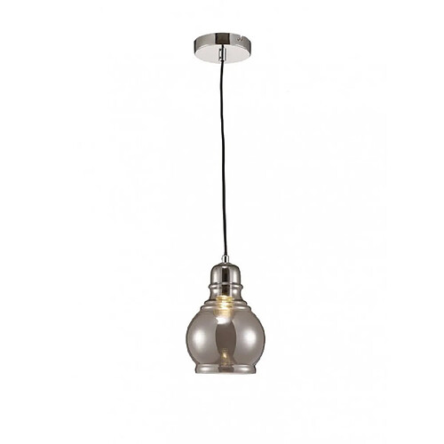 Luminaire Center Suspension Ariel Chrome poli 1 ampoule 28cm