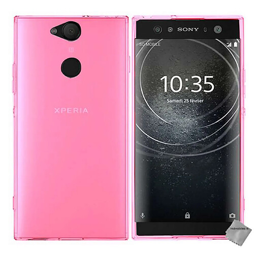 Htdmobiles Coque silicone gel fine pour Sony Xperia XA2 + verre trempe - ROSE