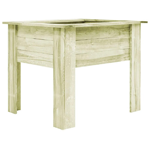 vidaXL Lit surélevé de jardin et pieds 100x80x80 cm Bois scié imprégné