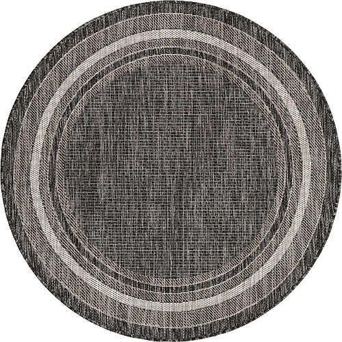 Hadorn Tapis d'Extérieur - 122x122 - Noir - Tulum