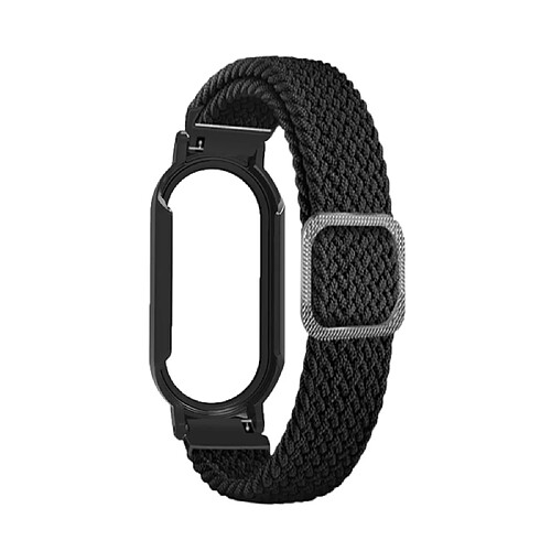 Bracelet en nylon élastique, 3 en 1, tressé pour votre Xiaomi Mi Band 7/7 NFC - noir noir