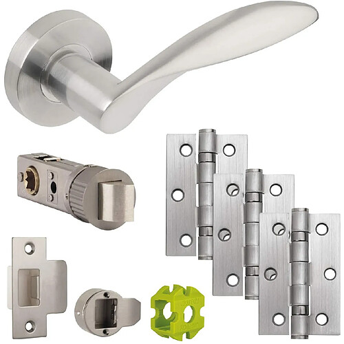 Jigtech JTB72200 Cresta Loquet de porte Chrome satiné