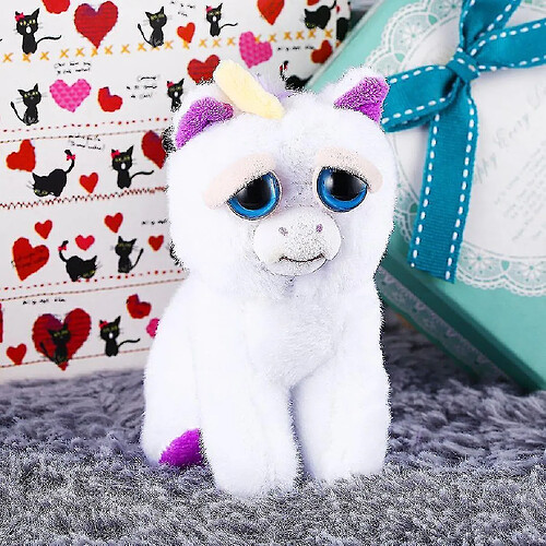 Universal Amusant mignon changement d'expression faciale animaux farcis peluche poupée pour cadeau