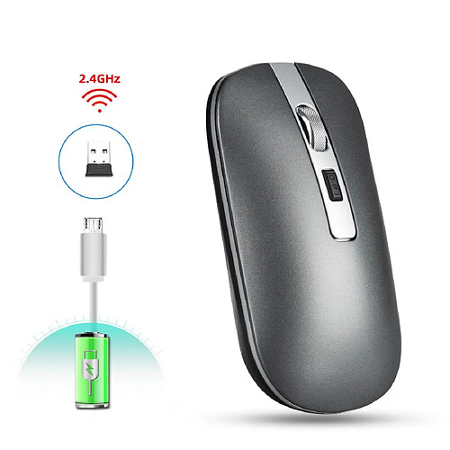 Yonis Souris Sans Fil Rechargeable Silencieuse Haute Résolution