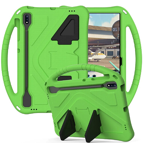 Coque en TPU antichoc, EVA vert pour votre Samsung Galaxy Tab S7 FE/Tab S7 Plus