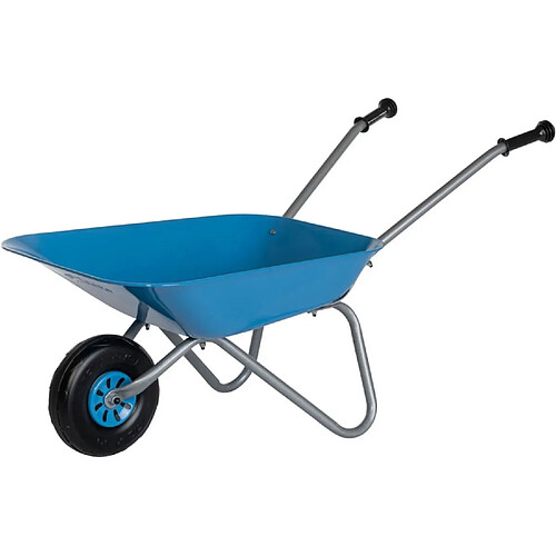 Rolly Toys Brouette pour enfant en métal bleu-argenté