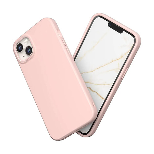 RHINOSHIELD Coque Compatible avec [iPhone 14 Plus] SolidSuit - Coque Fine avec Technologie d'absorption des Chocs et Finition Premium Matte - Rose Poudré