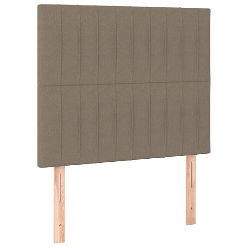 Maison Chic Lot de 2 Têtes de lit design pour chambre - Décoration de lit Taupe 80x5x78/88 cm Tissu -MN29399