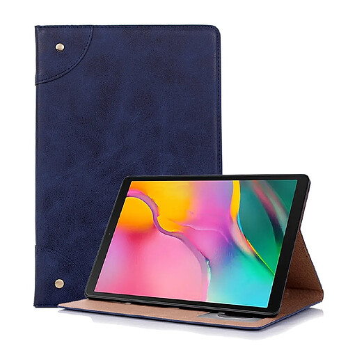 Wewoo Housse Coque Etui à rabat horizontal en cuir de style livre pour Galaxy Tab S5e 10.5 T720 / T725avec porte-cartes et / Portefeuille Bleu marine