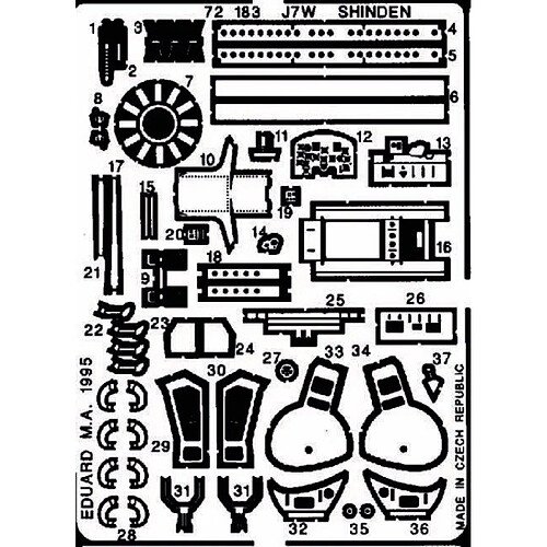 Kyushu J7W1 Shinden - 1:72e - Eduard Accessories