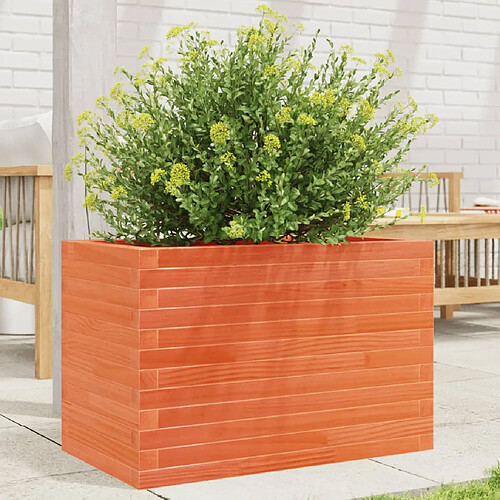 vidaXL Jardinière cire marron 70x40x45,5 cm bois de pin massif