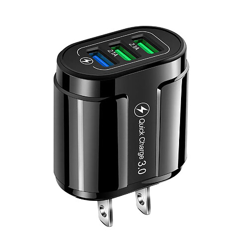 Adaptateur De Bloc De Chargeur Mural 3 Ports USB 5V 2.1Amp Prise Américaine à Charge Rapide