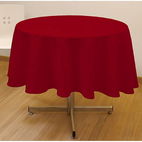 Soleil D'Ocre Nappe ronde unie - Diamètre 180 cm - Rouge