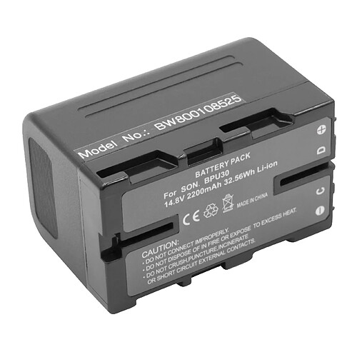 Batterie Li-Ion vhbw 2200mAh (14.8V) pour appareil photo, caméscope Sony PMW-200, PMW-EX1, PMW-EX1r Remplace: BP-U30, P-U60, BP-U90, BP-U95.