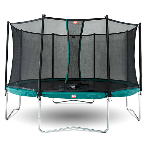 Trampoline 380 BERG noir Regular Favorit + Filet de sécurité Comfort