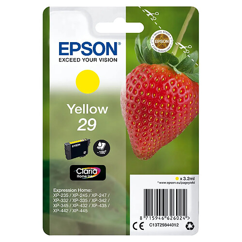 Cartouche d'Encre Compatible Epson C13T29844012 Jaune