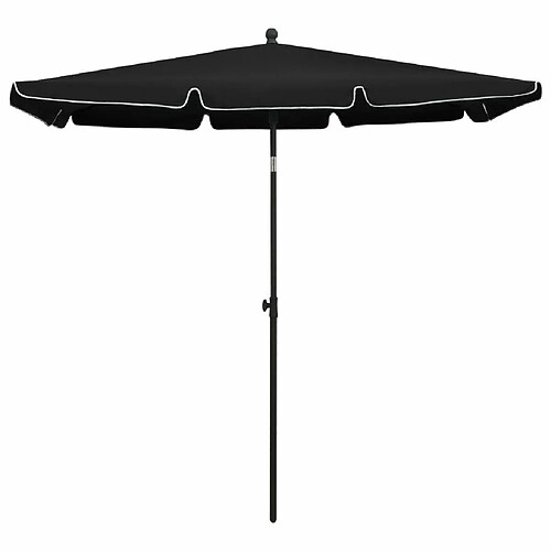 Maison Chic Parasol Jardin | Parasol de jardin avec mat 210x140 cm Noir - GKD33212