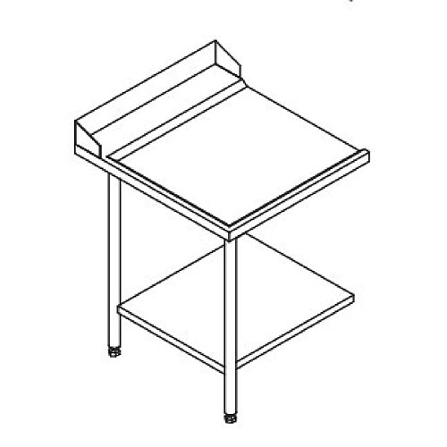 Table Entrée et Sortie pour Lave-Vaisselle à Capot - Configuration en Ligne - Accrochage Gauche - Elettrobar