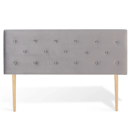 Tête de lit capitonnée Théa 160cm Velours Gris