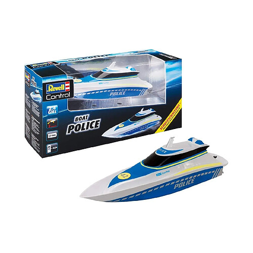 Revell Control- 24138 Bateau radiocommandé Water Police, Bleu