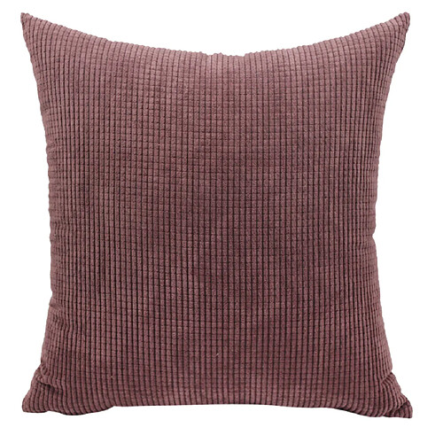 Taie D'oreiller à Jet Doux Housse De Coussin De Taille Pour Canapé Carré Marron 60 X 60 Cm