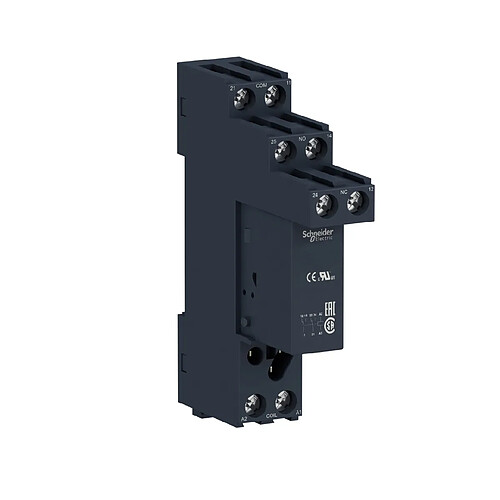 relais embrochable avec embase - zelio relay rsb - 8a - 2of - 24v dc - schneider electric rsb2a080bds