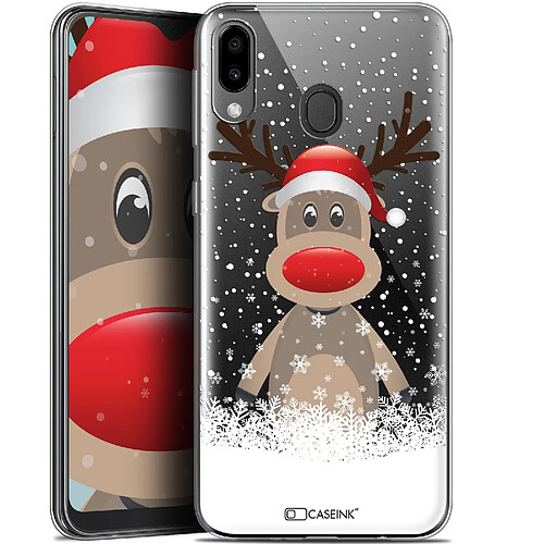 Caseink Coque Pour Samsung Galaxy M20 (6.3 ) [Gel HD Collection Noël 2017 Design Cerf au Bonnet - Souple - Ultra Fin - Imprimé en France]